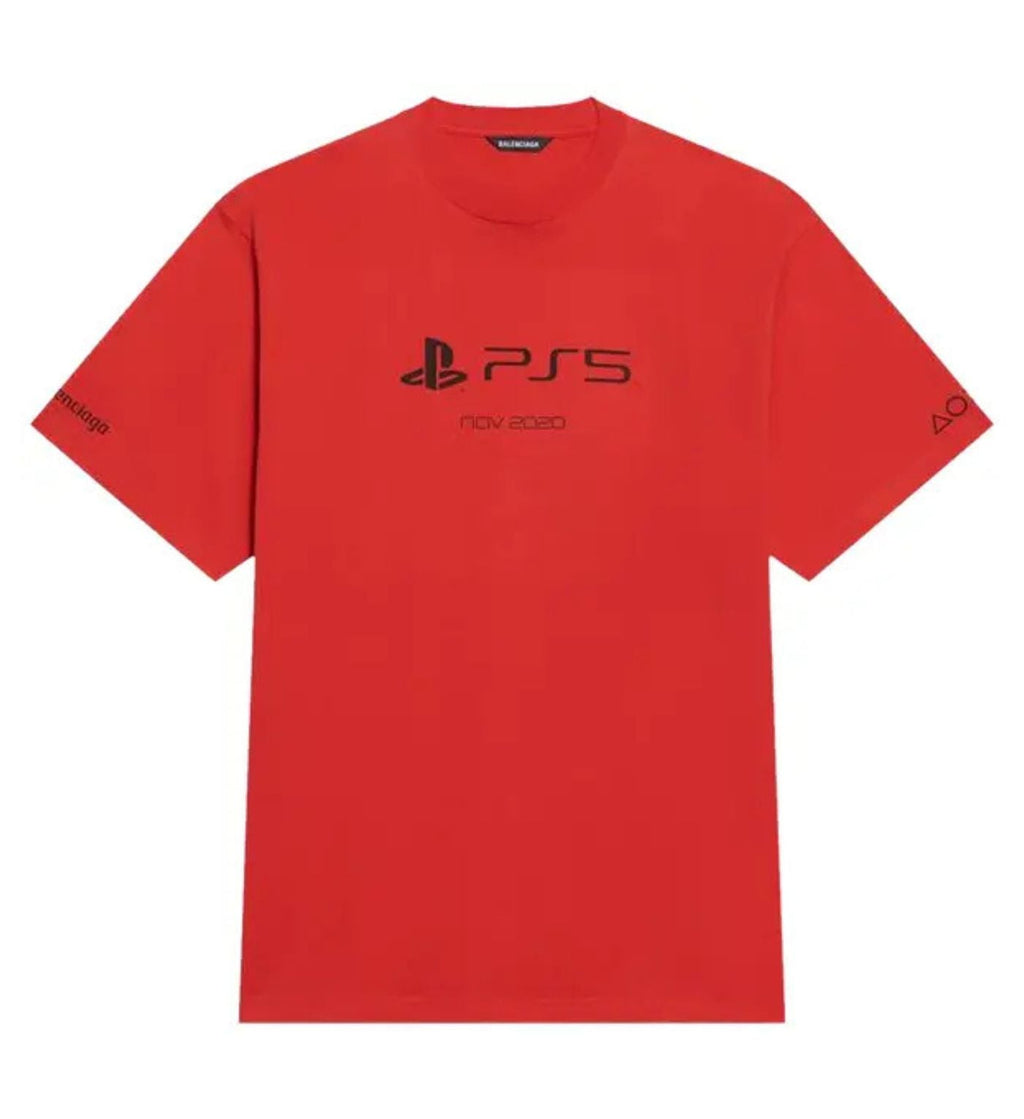 Balenciaga Playstation Boxy Tee 'Vermillon/Black'