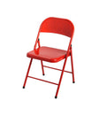 Supreme Metal Folding Chair Red
