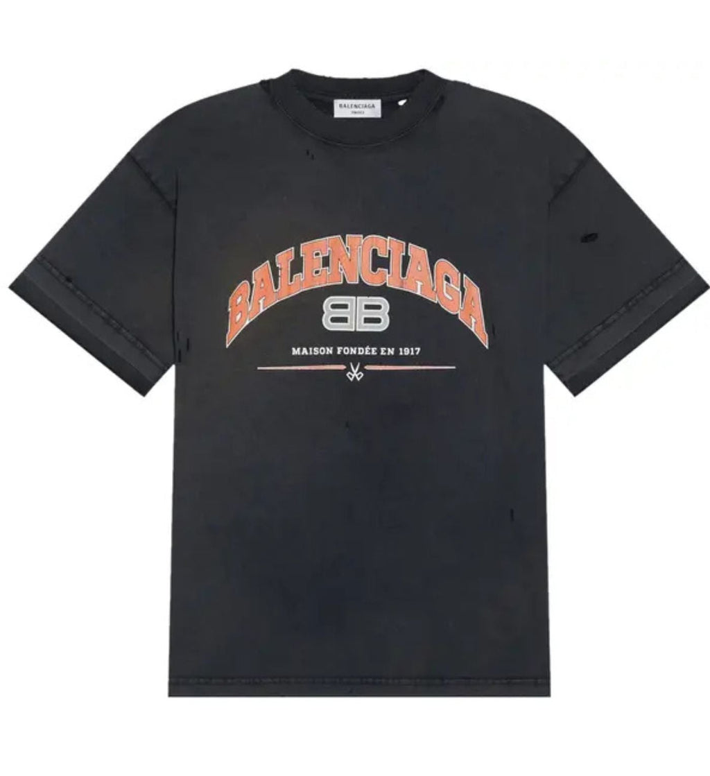 Balenciaga Medium Fit T-Shirt 'Black/Orange/White'