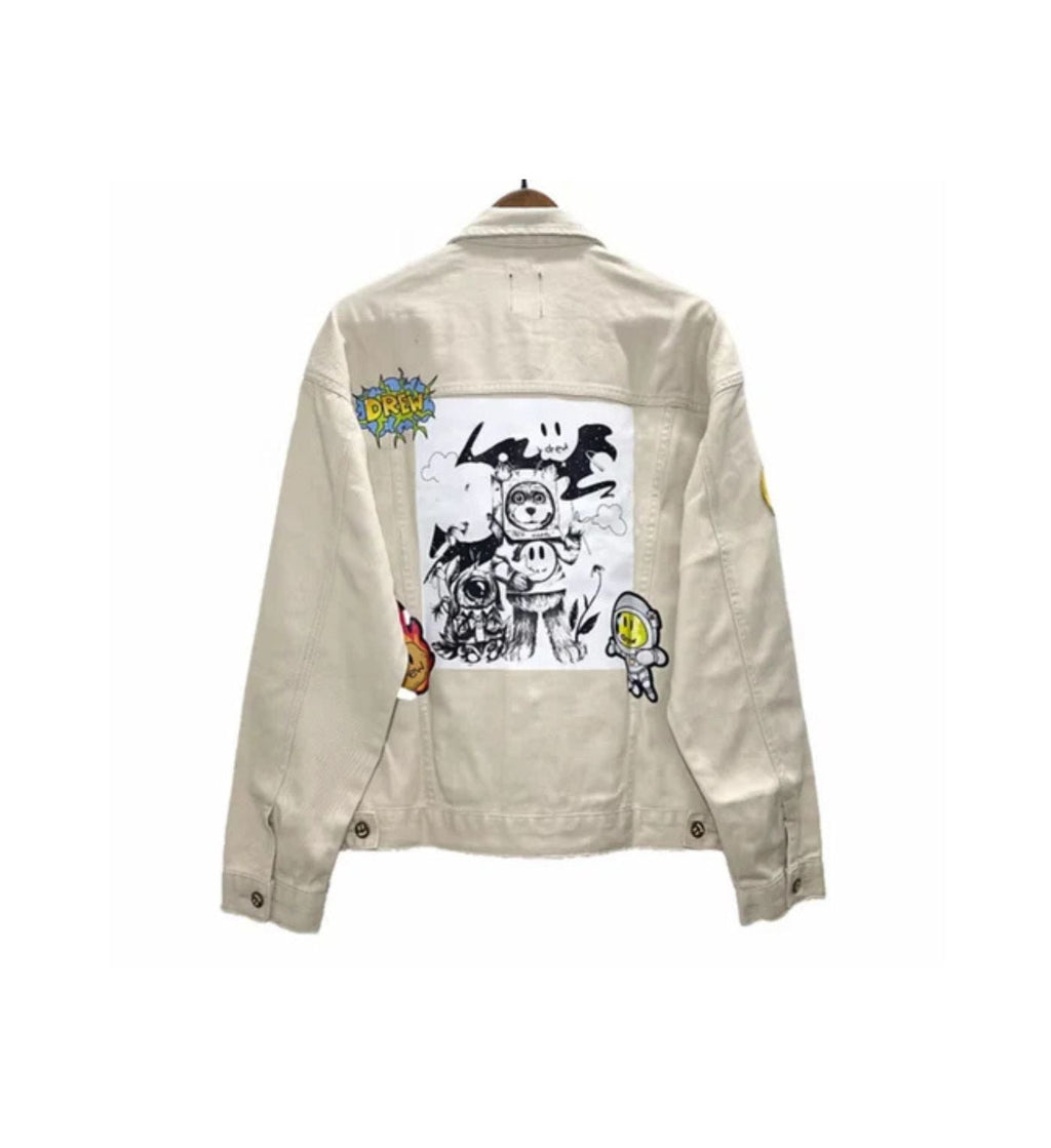 Drew house jacket Caki logo