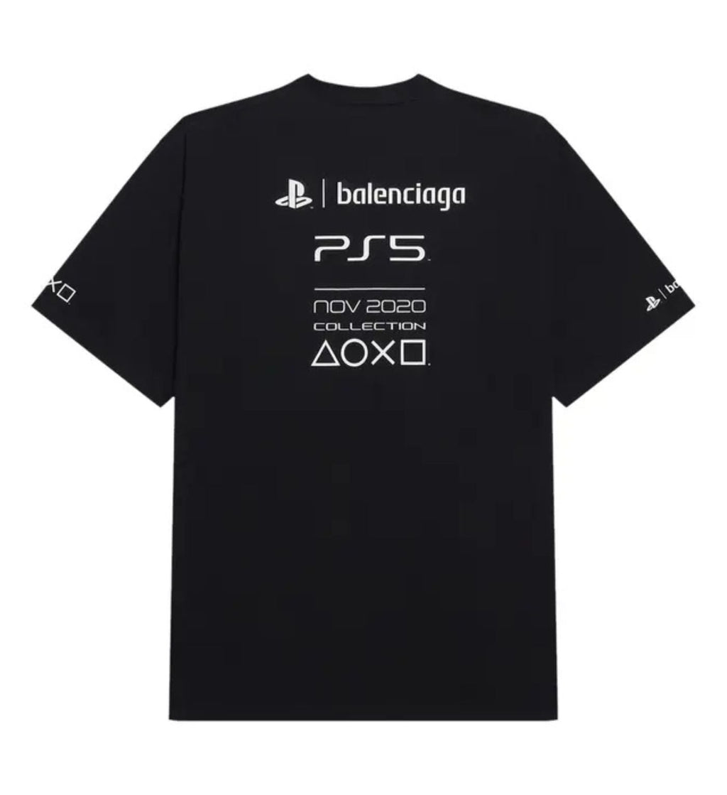 Balenciaga Playstation Boxy T- Shirt'Black'