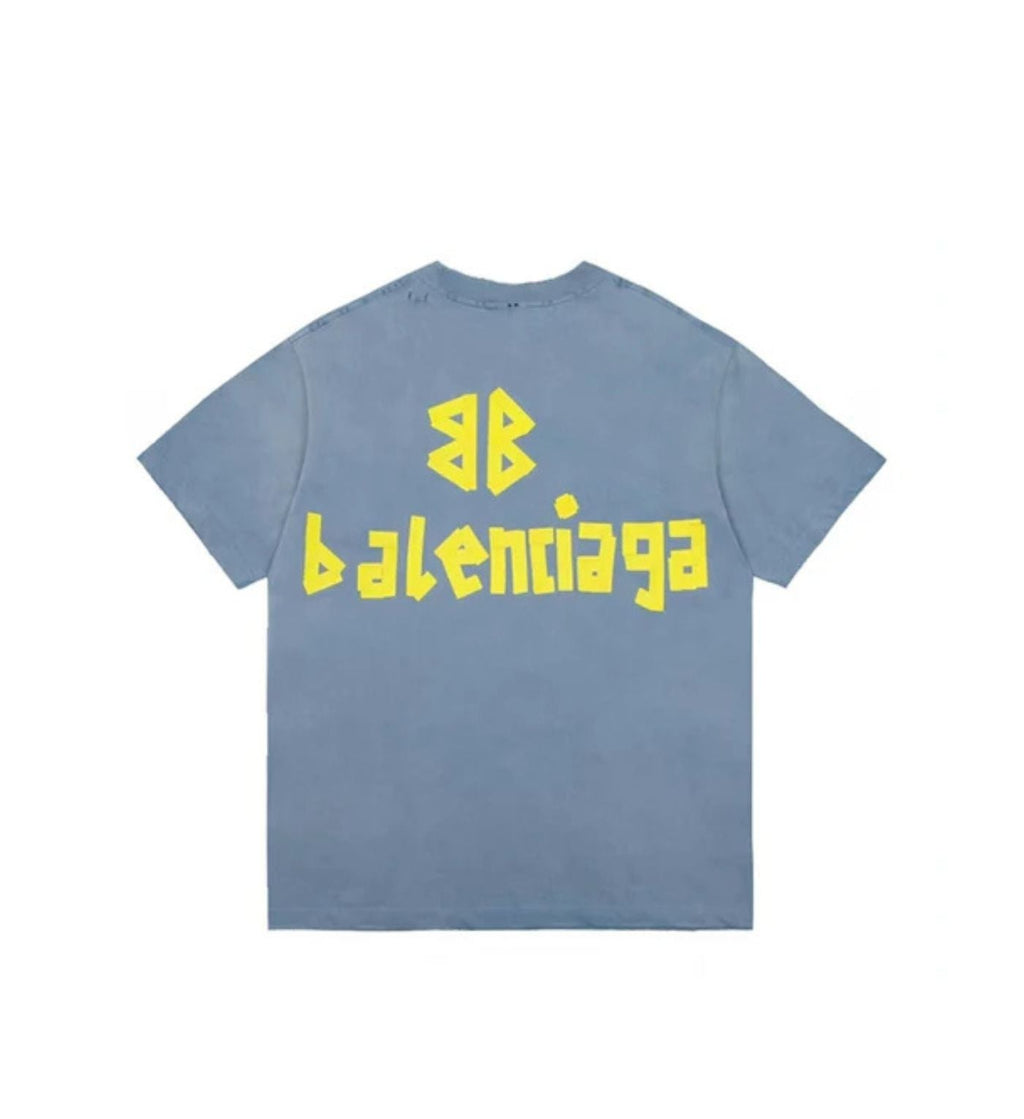 Balenciaga T-Shirt Sky blue logo