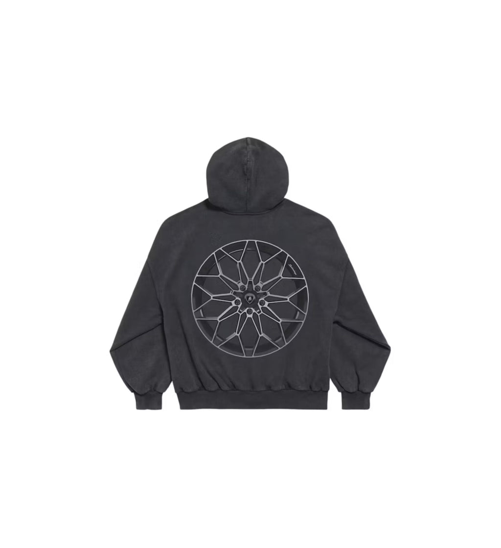 Balenciaga Automobil Lamborghini Zip-Up Small Fit Hoodie