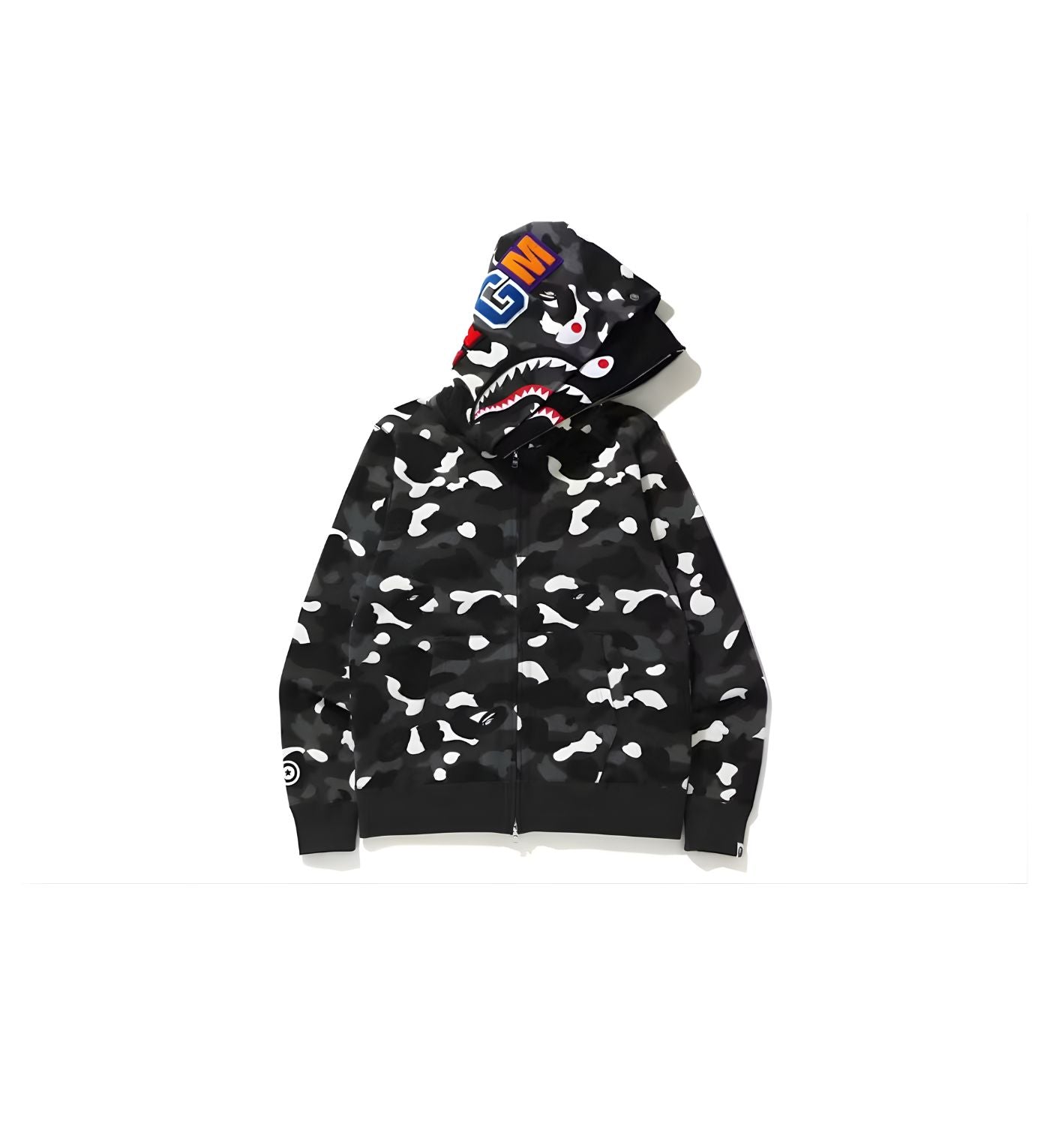 BAPE City Camo Shark Wide Full Zip Double Hoodie