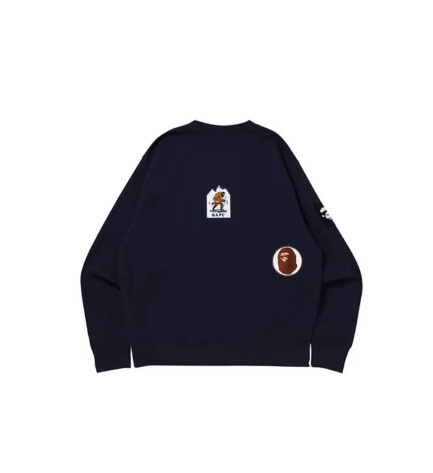 BAPE Multi Label Relaxed Fit Crewneck 'Navy'