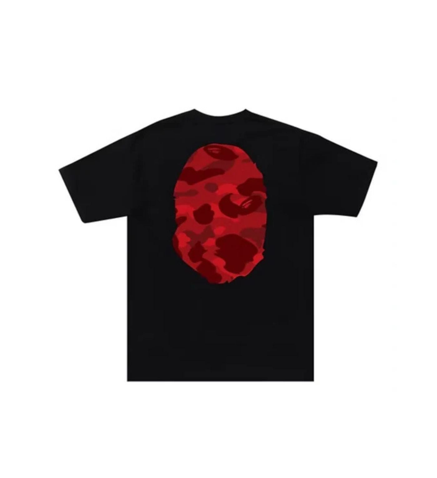 BAPE Color Camo Big Ape Head Tee 'Black/Red'
