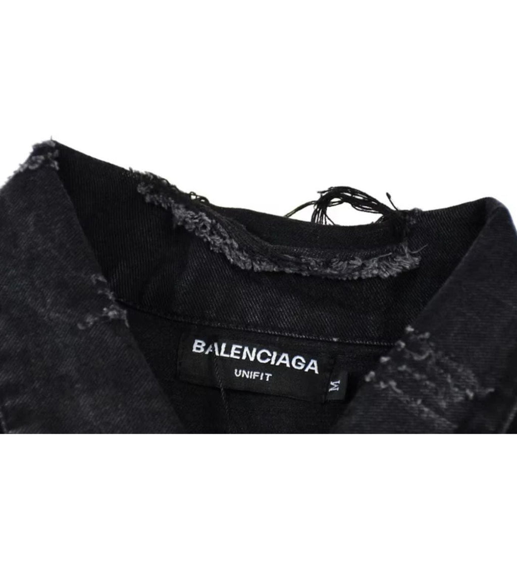 Balenciaga jacket jeans black logo