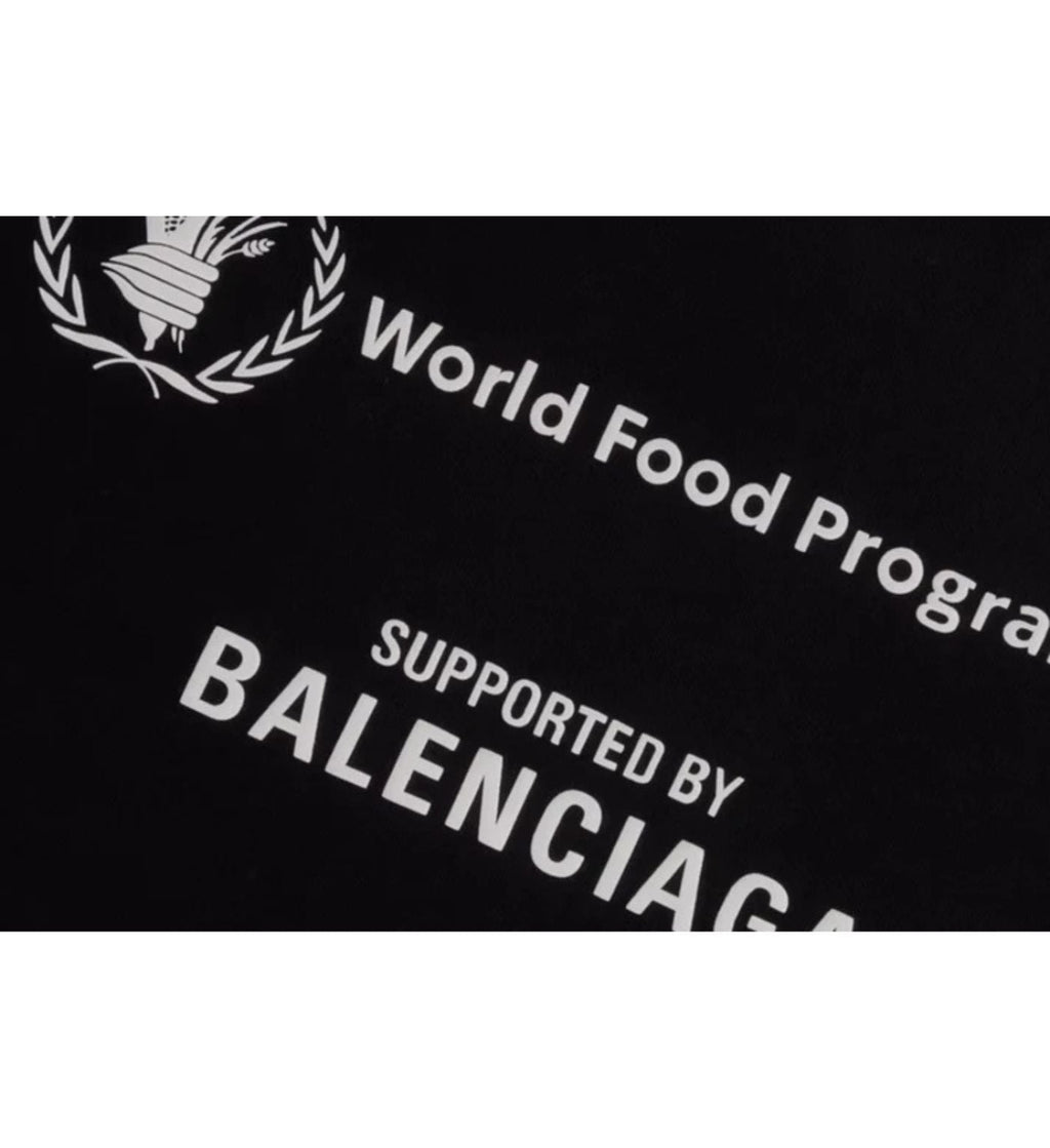 Balenciaga crewknew black WFP logo