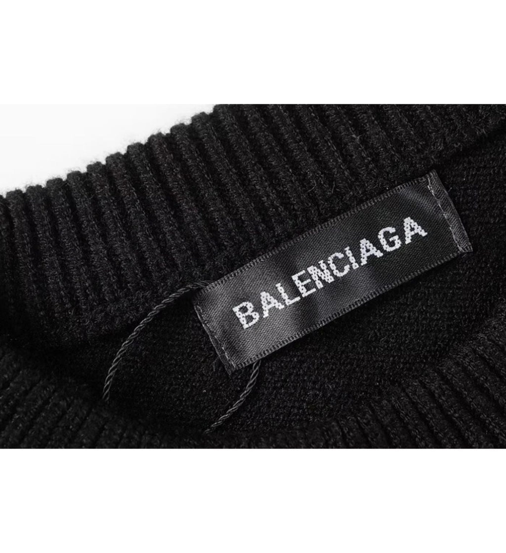 Balenciaga crewknew black rose logo