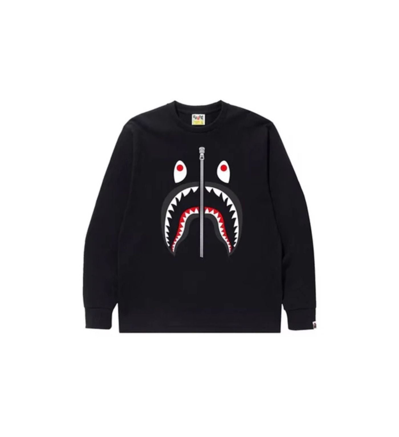 BAPE Shark Long-Sleeve Tee 'Black'