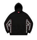Supreme Text Rib Hooded Sweatshirt 'Black'