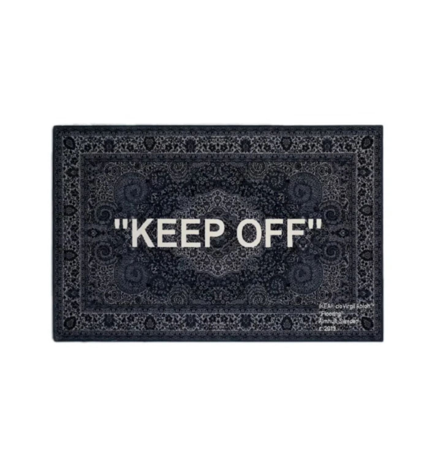Virgil Abloh x IKEA "KEEP OFF" Rug 200x300 CM Grey/White